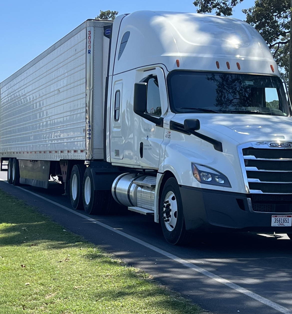 Blue stock truck