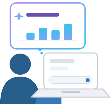 Person using Fleetrock software talking to AI analytics assistant